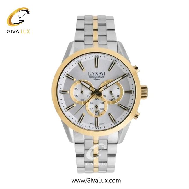 ساعت مچی اورجینال زنانه لاکسمی سه موتوره کرنوگراف طلایی | نقره ای-طلایی| نقره ای| کد رفرنس 8543-11L