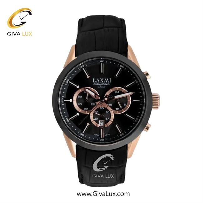 ساعت مچی اورجینال زنانه لاکسمی سه موتوره کرنوگراف مشکی-رزگلد | مشکی| مشکی| کد رفرنس 8543-7L