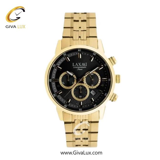 ساعت مچی اورجینال زنانه لاکسمی سه موتوره کرنوگراف طلایی | طلایی| مشکی| کد رفرنس 8546-1L