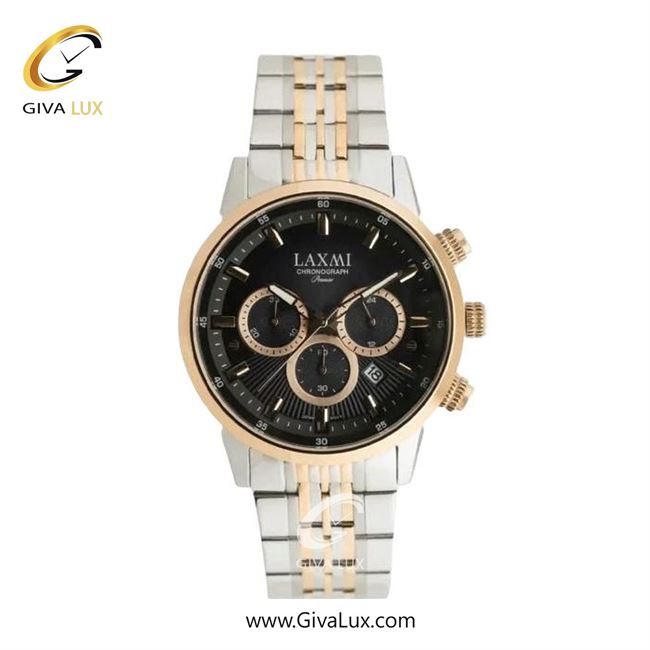 ساعت مچی اورجینال زنانه لاکسمی سه موتوره کرنوگراف طلایی | طلایی-نقره ای| مشکی| کد رفرنس 8546-2L