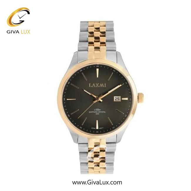 ساعت مچی اورجینال زنانه لاکسمی طلایی | نقره ای-طلایی| دودی|تیتانیوم| کد رفرنس 8561-7L