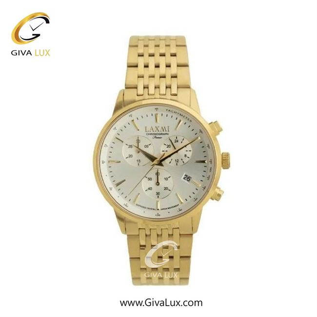 ساعت مچی اورجینال زنانه لاکسمی سه موتوره کرنوگراف طلایی | طلایی| نقره ای| کد رفرنس 8562-1L