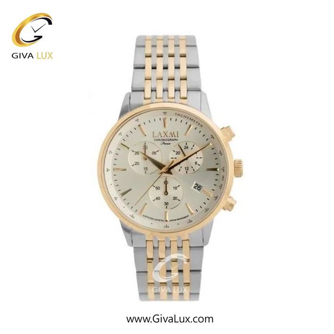 ساعت مچی اورجینال زنانه لاکسمی سه موتوره کرنوگراف رزگلد | نقره ای-رزگلد| نقره ای| کد رفرنس 8562-3L