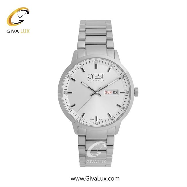 ساعت مچی اورجینال زنانه کرست نقره ای | نقره ای| سفید| کد رفرنس Crest 9055-1