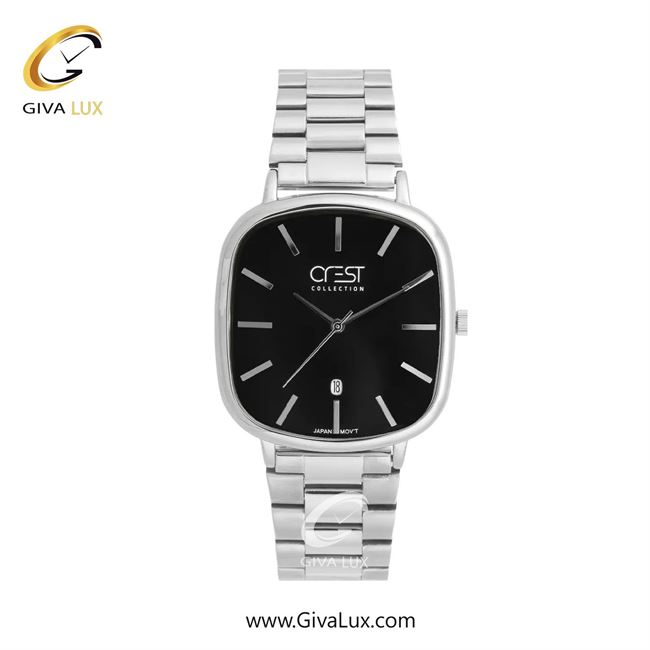 ساعت مچی اورجینال زنانه کرست نقره ای | نقره ای| مشکی| کد رفرنس Crest 9079-3