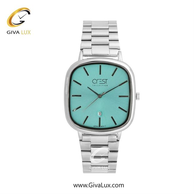 ساعت مچی اورجینال زنانه کرست نقره ای | نقره ای| آبی| کد رفرنس Crest 9079-5