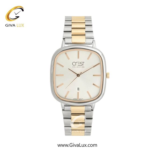 ساعت مچی اورجینال زنانه کرست نقره ای | طلایی-نقره ای| نقره ای| کد رفرنس Crest 9079-8