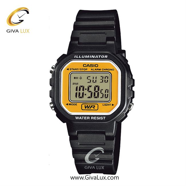 ساعت مچی اورجینال یونیسکس کاسیو Casio مشکی | مشکی| زرد| کد رفرنس LA-20WH-9ADF