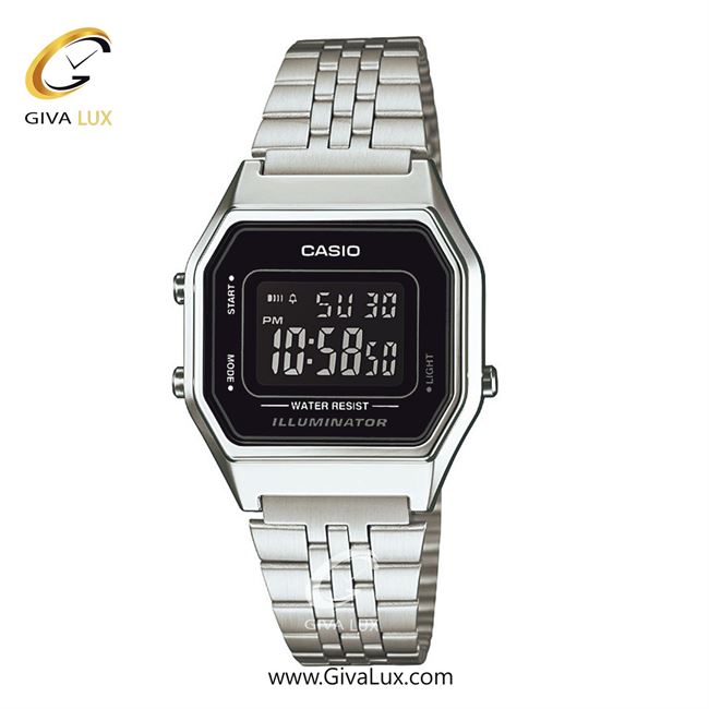 ساعت مچی اورجینال زنانه کاسیو Casio نقره ای | نقره ای| مشکی| کد رفرنس LA680WA-1B