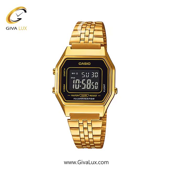 ساعت مچی اورجینال یونیسکس کاسیو Casio طلایی | طلایی| مشکی| کد رفرنس LA680WGA-1B