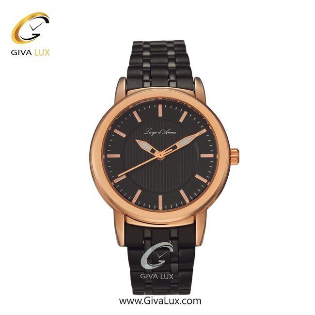 ساعت مچی اورجینال LdA زنانه رزگلد | مشکی | مشکی | کد رفرنس 2307