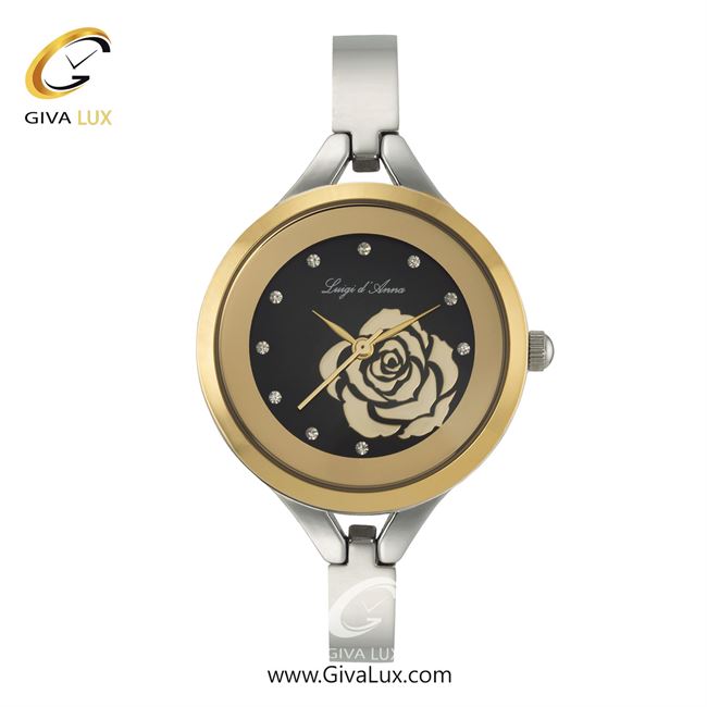 ساعت مچی اورجینال LdA زنانه طلایی | نقره ای | مشکی-گلدار/طرحدار | کد رفرنس 2314