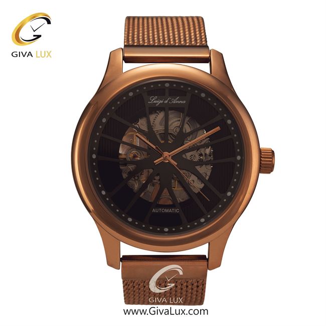 ساعت مچی اورجینال LdA مردانه اتوماتیک(نبضی)  رزگلد | رزگلد | مشکی | کد رفرنس 2334