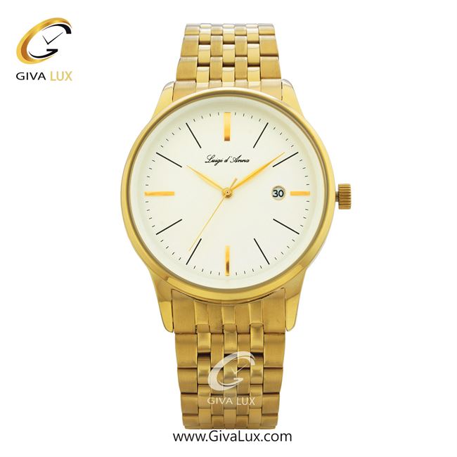 ساعت مچی اورجینال LdA مردانه طلایی | طلایی | سفید صدفی | کد رفرنس 2335