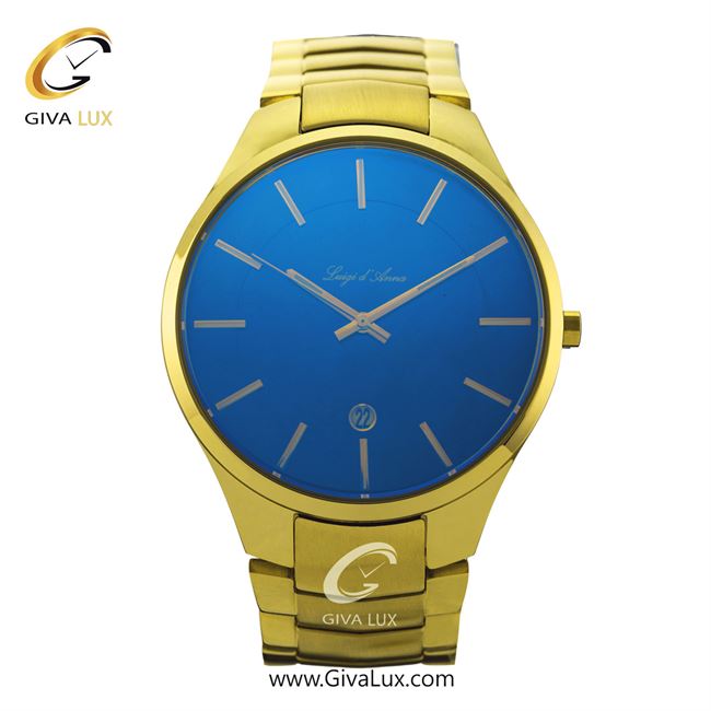 ساعت مچی اورجینال LdA مردانه طلایی | طلایی | سرمه ای | کد رفرنس 2337