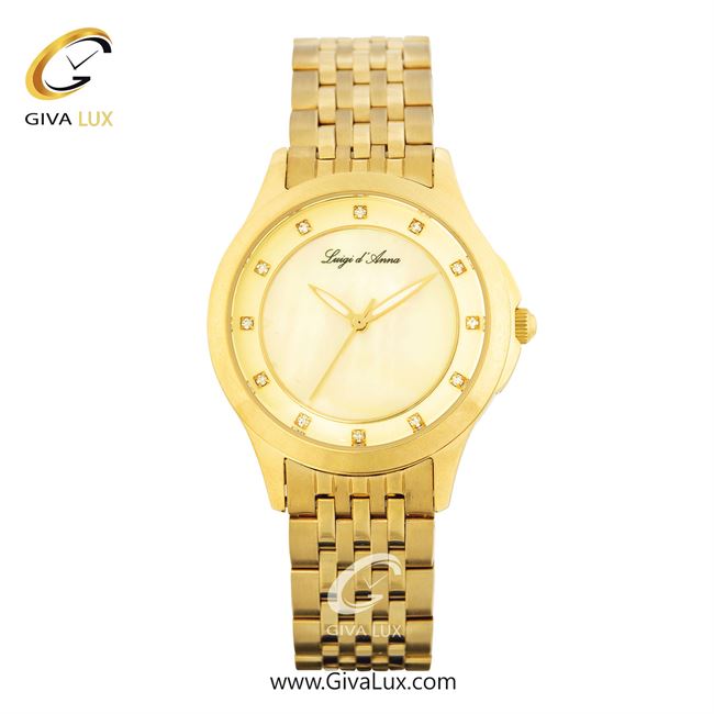 ساعت مچی اورجینال LdA زنانه طلایی | طلایی | سفید صدفی | کد رفرنس 2348