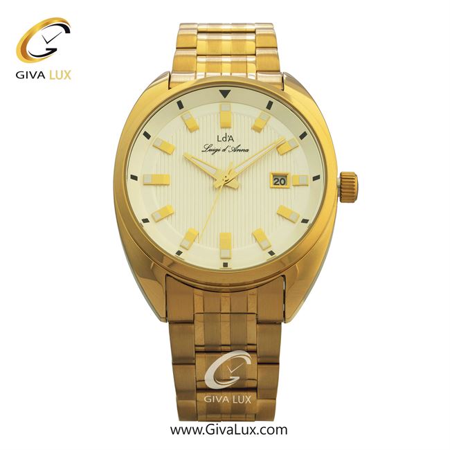 ساعت مچی اورجینال LdA مردانه طلایی | طلایی | سفید صدفی | کد رفرنس 2401