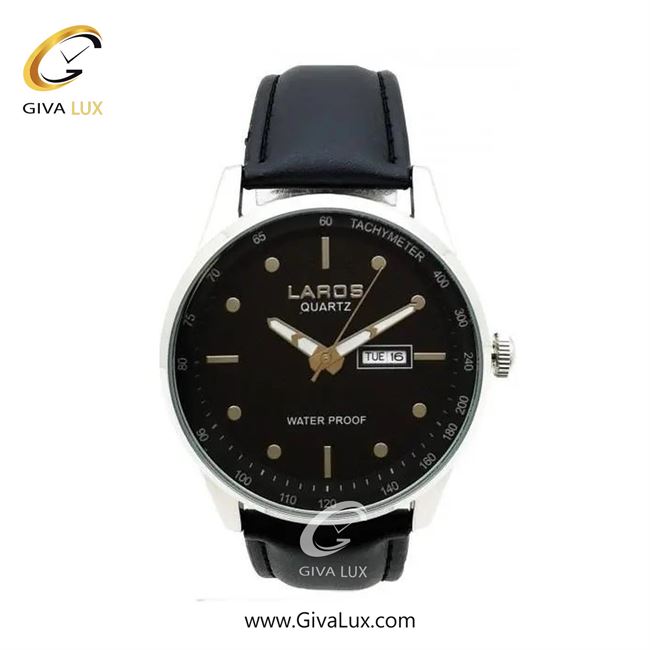 ساعت مچی اورجینال مردانه لاروس  نقره ای | مشکی| مشکی| کد رفرنس LM-A102-Black