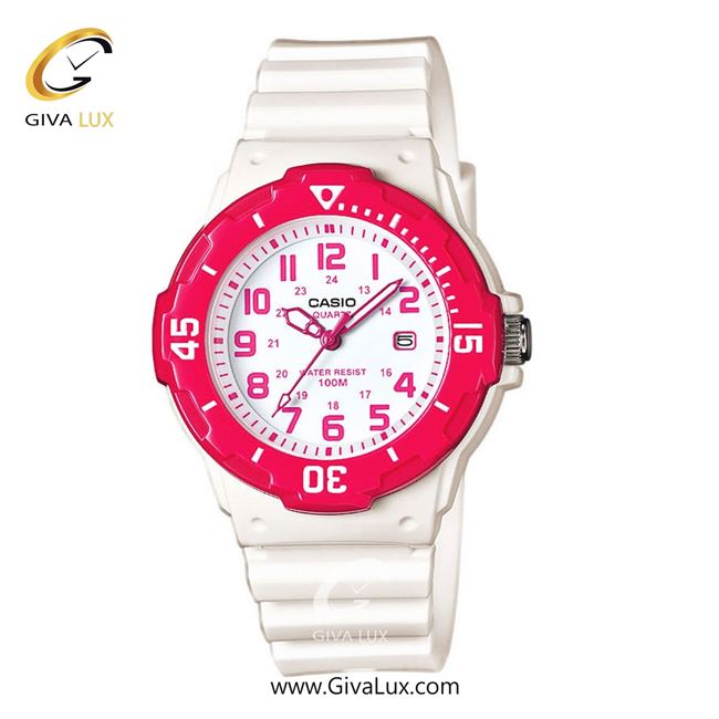 ساعت مچی اورجینال زنانه کاسیو Casio صورتی | سفید| سفید| کد رفرنس LRW-200H-4BVDF