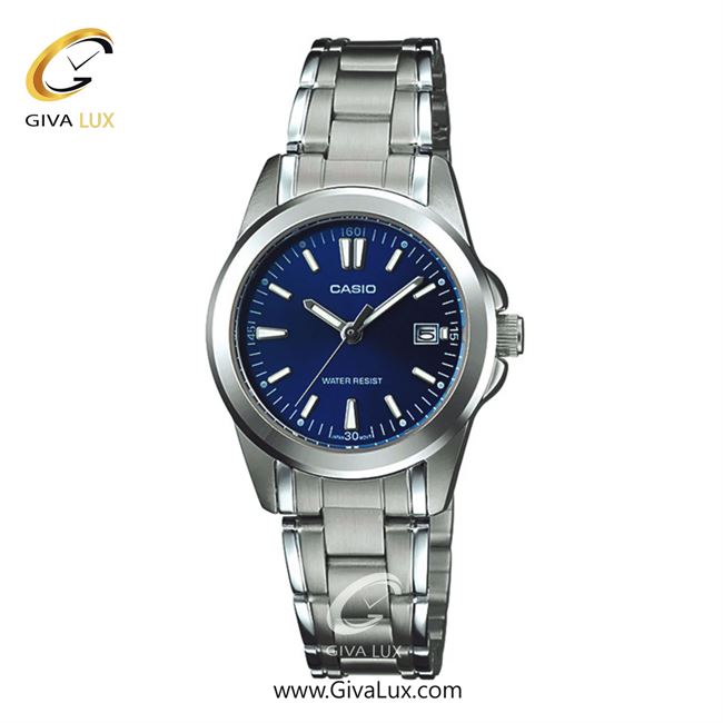 ساعت مچی اورجینال زنانه کاسیو Casio نقره ای | نقره ای| سرمه ای| کد رفرنس LTP-1215A-2ADF