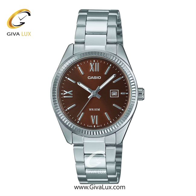 ساعت مچی اورجینال زنانه کاسیو Casio نقره ای | نقره ای| قهوه ای| کد رفرنس LTP-1302DD-5A