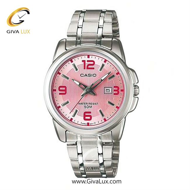 ساعت مچی اورجینال زنانه کاسیو Casio نقره ای | نقره ای| صورتی| کد رفرنس LTP-1314D-5A
