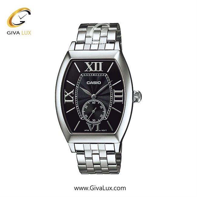 ساعت مچی اورجینال زنانه کاسیو Casio دو موتوره زیر ثانیه نقره ای | نقره ای| مشکی| کد رفرنس LTP-E114D-1ADF