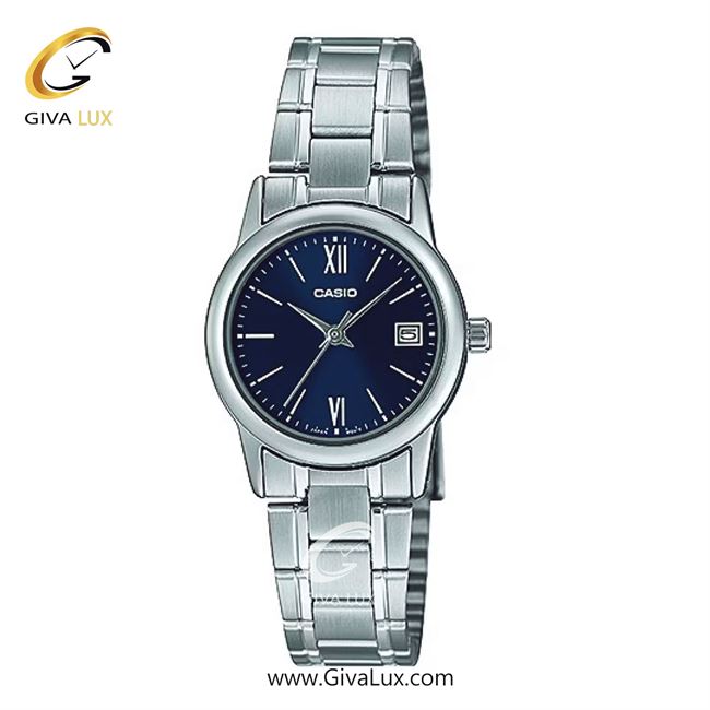 ساعت مچی اورجینال زنانه کاسیو Casio نقره ای | نقره ای| سرمه ای| کد رفرنس LTP-V002D-2B3UDF