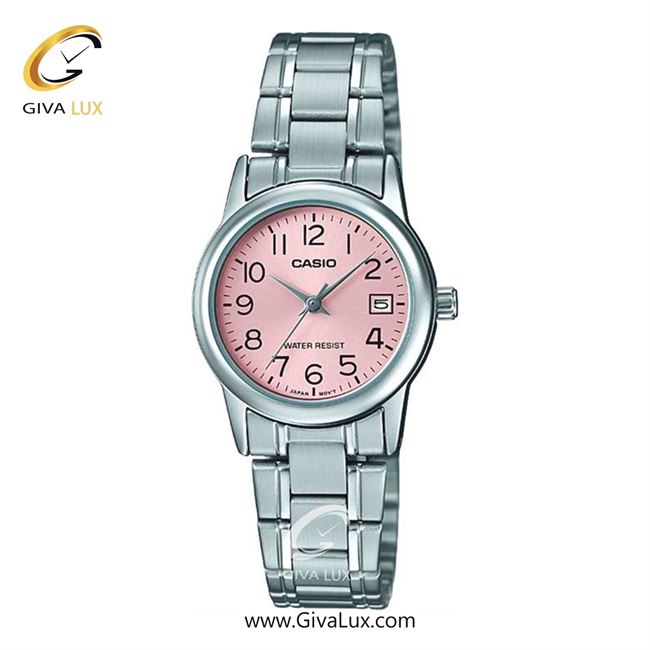 ساعت مچی اورجینال زنانه کاسیو Casio نقره ای | نقره ای| صورتی| کد رفرنس LTP-V002D-4BUDF