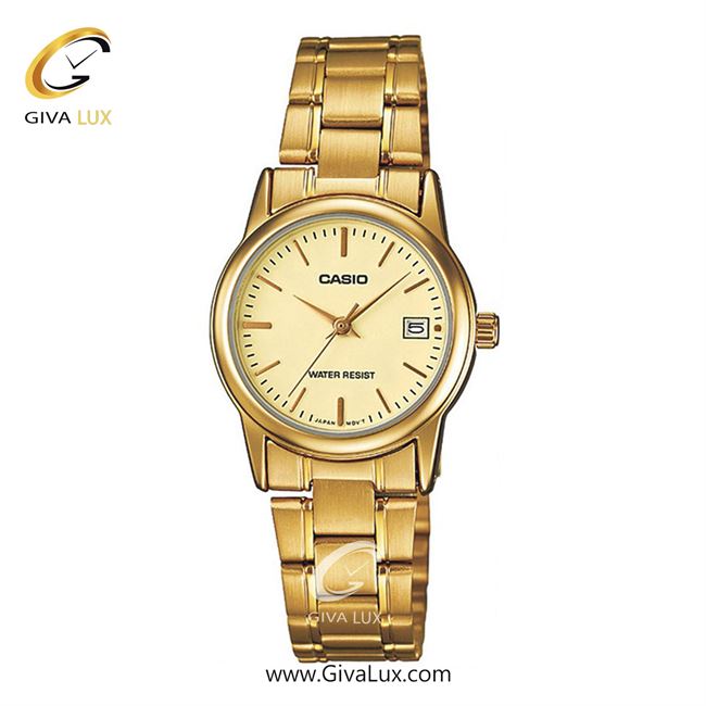 ساعت مچی اورجینال زنانه کاسیو Casio طلایی | طلایی| کرم| کد رفرنس LTP-V002G-9AUDF
