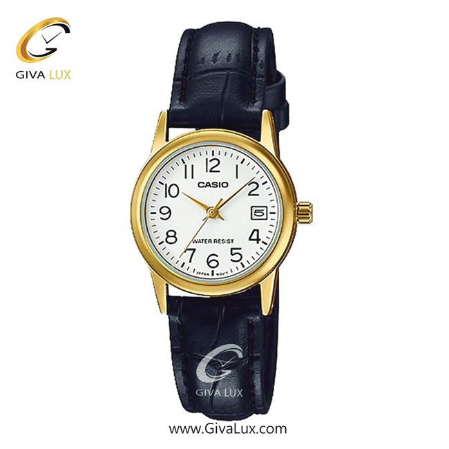 ساعت مچی اورجینال زنانه کاسیو Casio طلایی | سرمه ای| سفید| کد رفرنس LTP-V002GL-7B2UDF