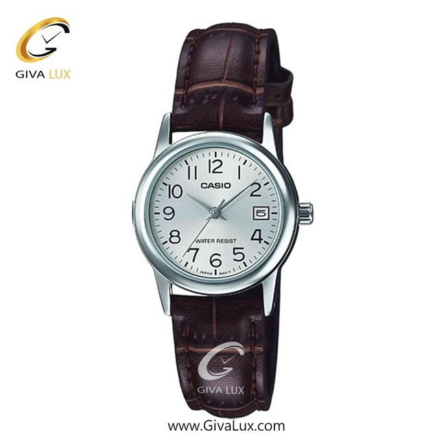 ساعت مچی اورجینال زنانه کاسیو Casio نقره ای | قهوه ای| نقره ای| کد رفرنس LTP-V002L-7B2UDF