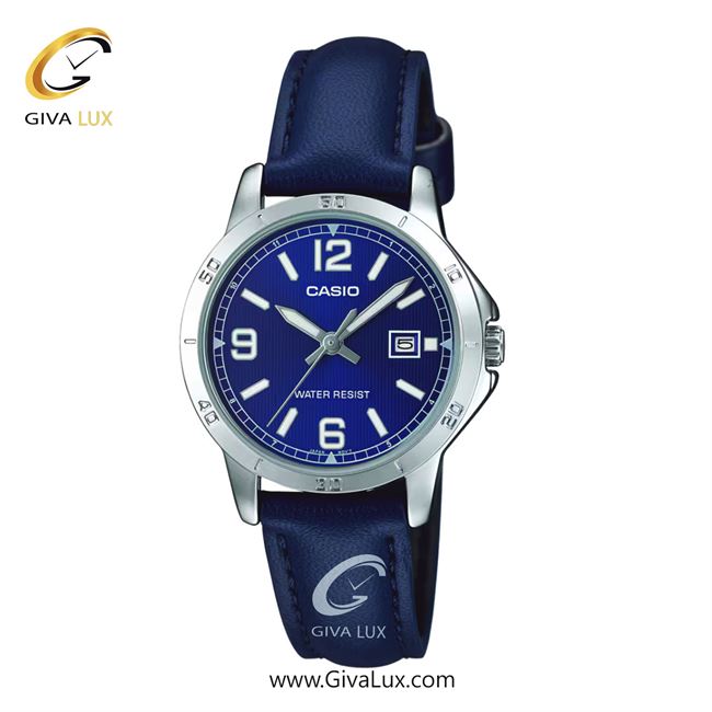 ساعت مچی اورجینال زنانه کاسیو Casio نقره ای | آبی| آبی کاربنی| کد رفرنس LTP-V004L-2B