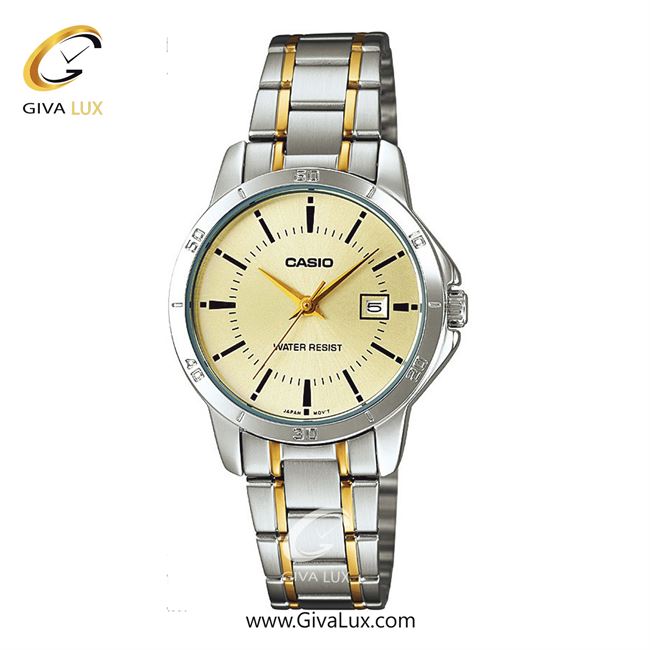 ساعت مچی اورجینال زنانه کاسیو Casio نقره ای | طلایی-نقره ای| زرد| کد رفرنس LTP-V004SG-9A