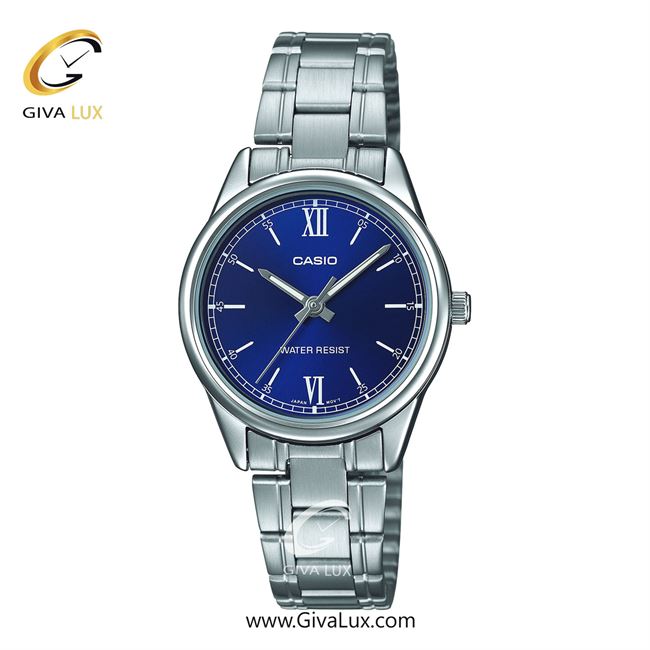 ساعت مچی اورجینال زنانه کاسیو Casio نقره ای | نقره ای| سرمه ای| کد رفرنس LTP-V005D-2B2