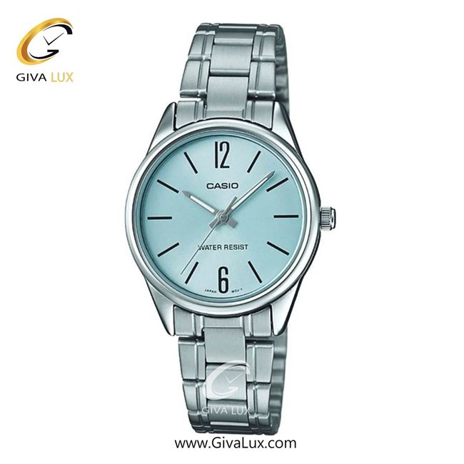 ساعت مچی اورجینال زنانه کاسیو Casio نقره ای | نقره ای| آبی| کد رفرنس LTP-V005D-2BUDF