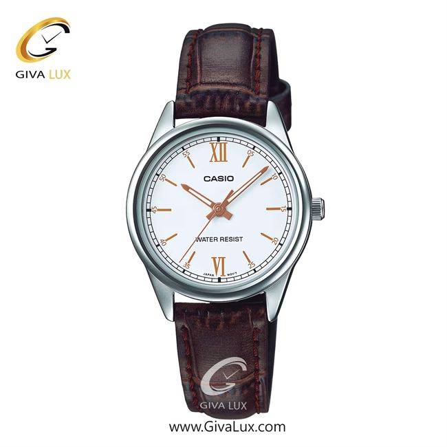 ساعت مچی اورجینال زنانه کاسیو Casio نقره ای | قهوه ای| سفید| کد رفرنس LTP-V005L-7B3UDF