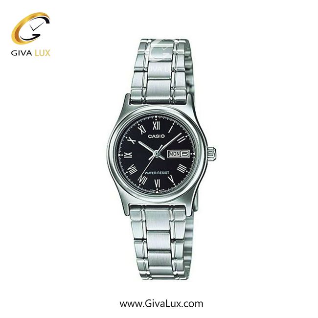 ساعت مچی اورجینال زنانه کاسیو Casio نقره ای | نقره ای| مشکی| کد رفرنس LTP-V006D-1B