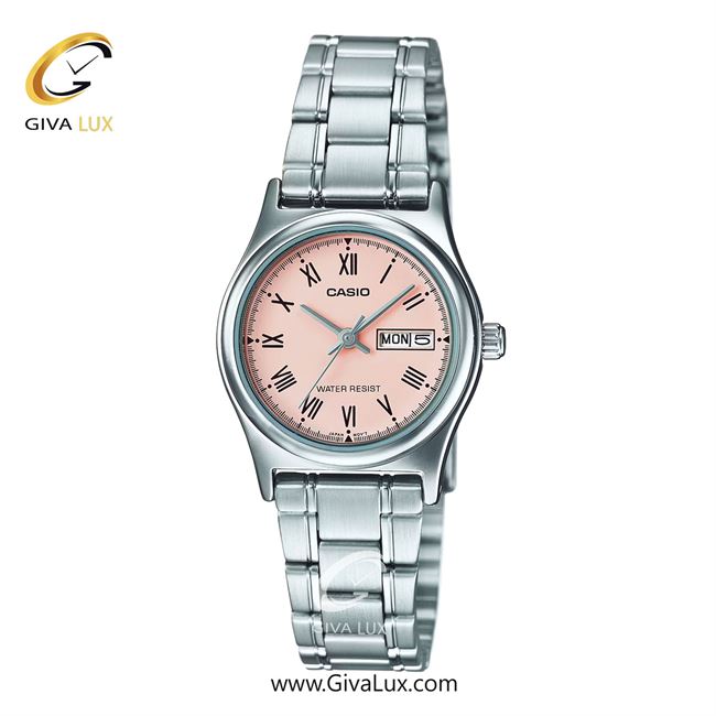 ساعت مچی اورجینال زنانه کاسیو Casio نقره ای | نقره ای| صورتی| کد رفرنس LTP-V006D-4B