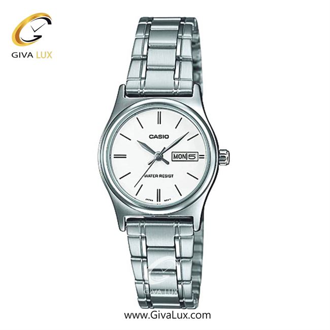 ساعت مچی اورجینال زنانه کاسیو Casio نقره ای | نقره ای| سفید| کد رفرنس LTP-V006D-7B2UDF
