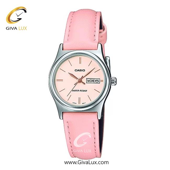 ساعت مچی اورجینال زنانه کاسیو Casio نقره ای | صورتی| صورتی| کد رفرنس LTP-V006L-4BUDF
