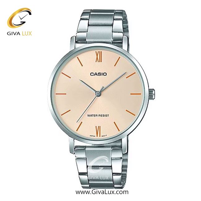 ساعت مچی اورجینال زنانه کاسیو Casio نقره ای | نقره ای| صورتی| کد رفرنس LTP-VT01D-4BUDF