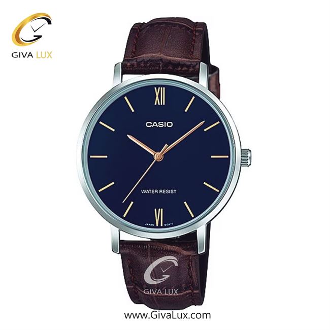 ساعت مچی اورجینال زنانه کاسیو Casio نقره ای | قهوه ای| سرمه ای| کد رفرنس LTP-VT01L-2BUDF