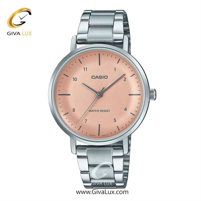 ساعت مچی اورجینال زنانه کاسیو Casio نقره ای | نقره ای| گلبهی| کد رفرنس LTP-VT03D-4BDF