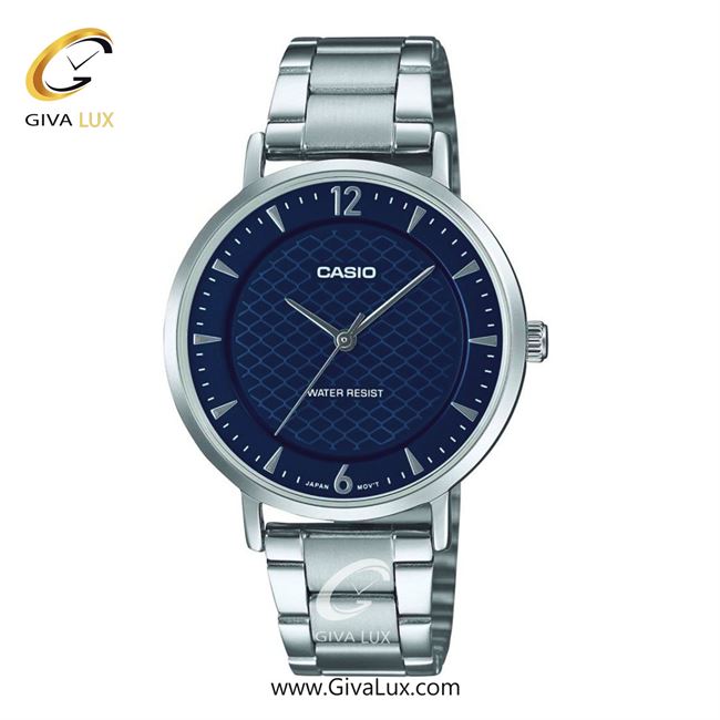 ساعت مچی اورجینال زنانه کاسیو Casio نقره ای | نقره ای| سرمه ای| کد رفرنس LTP-VT04D-2ADF