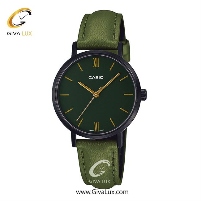 ساعت مچی اورجینال زنانه کاسیو Casio سبز | سبز| سبز| کد رفرنس LTP-VT02BL-3AUDF