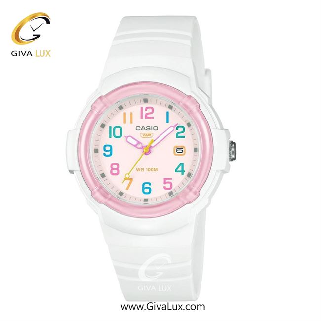 ساعت مچی اورجینال زنانه کاسیو Casio سفید-صورتی | سفید| گلبهی| کد رفرنس LX-800H-7A1VDF