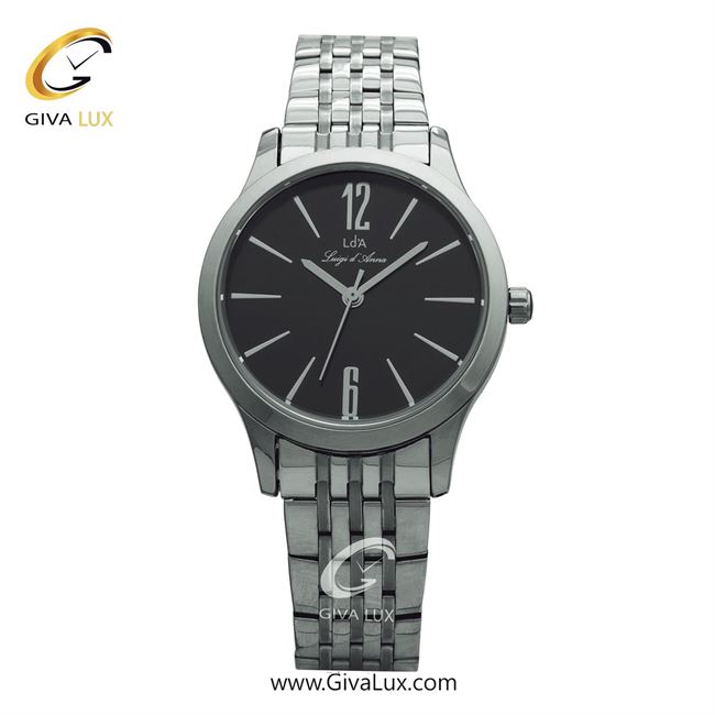 ساعت مچی اورجینال زنانه LdA | لوئیجی د آنا | Luigi d'Ana نقره ای | نقره ای| مشکی| کد رفرنس 2420
