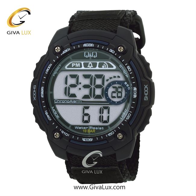 ساعت مچی اورجینال مردانه کیو اند کیو Q&Q مشکی | مشکی| مشکی| کد رفرنس M075J004Y