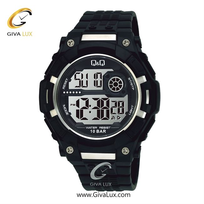 ساعت مچی اورجینال مردانه کیو اند کیو Q&Q مشکی | مشکی| مشکی| کد رفرنس M125J001Y